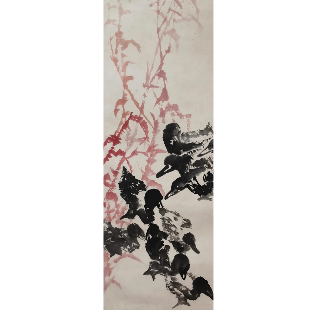 【辽拍】V250709-2-768《花鸟》（4.6平尺) 纸本镜片   ws1217