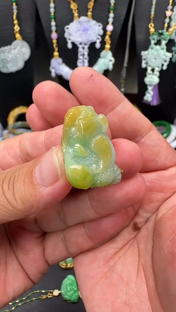 颈饰未镶嵌翡翠戒指