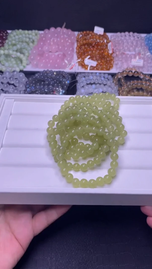 水晶手串未镶嵌8mm金发（多样性发货， 发其一）