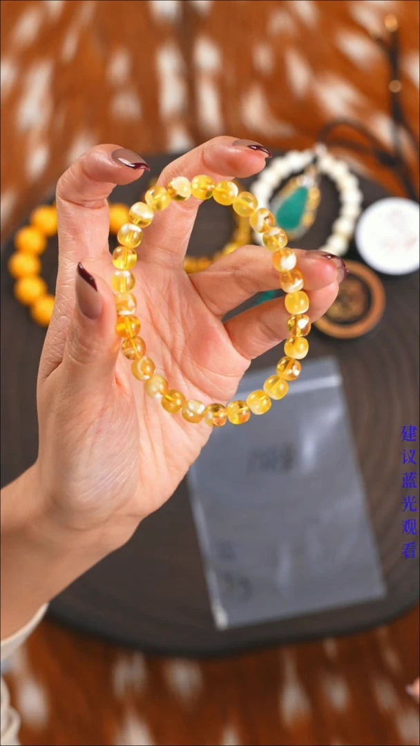 手串琥珀未镶嵌你****。格律诗严选珠宝