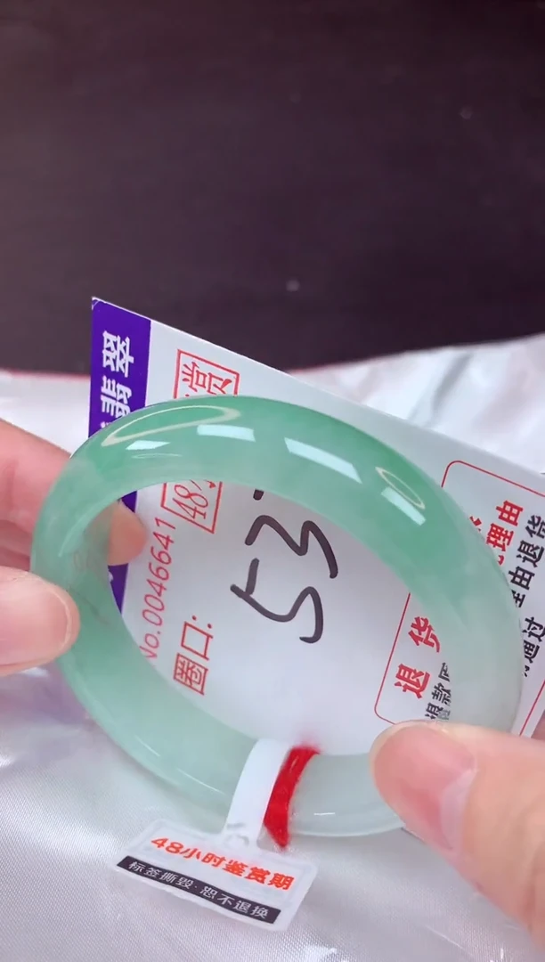 未镶嵌手镯翡翠53（48小时鉴赏期 ）