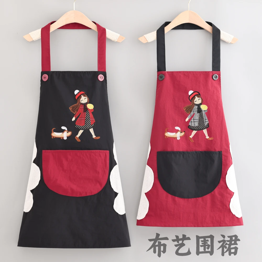 成人舒适围腰防泼水耐穿围裙厨房做饭家用罩衣餐饮定制logo工作服