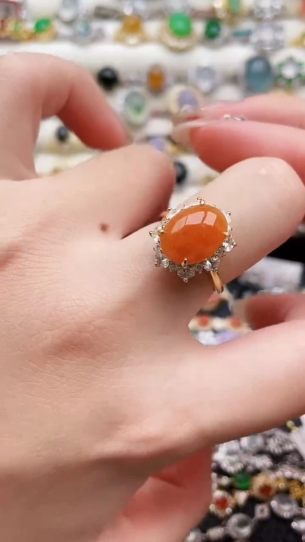 银S925镶嵌戒指翡翠97