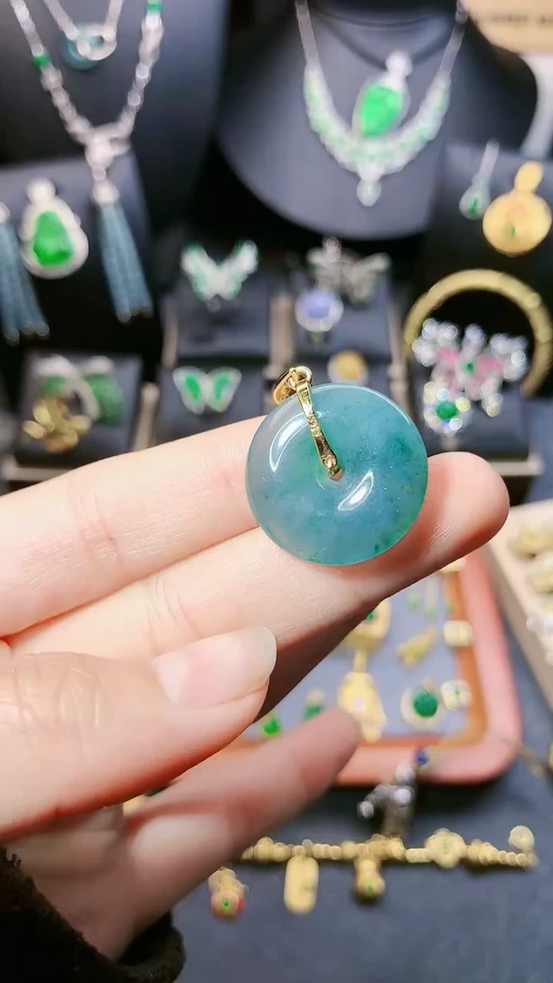 【闪购商品】翡翠吊坠(不含链)银S925镶嵌吊坠