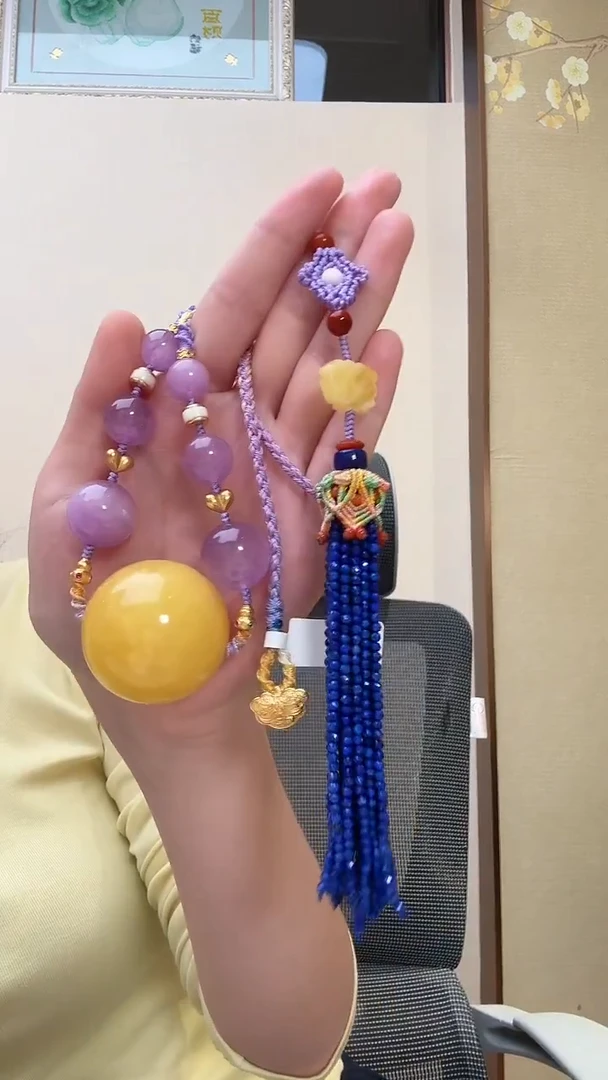 琥珀颈饰未镶嵌吊坠