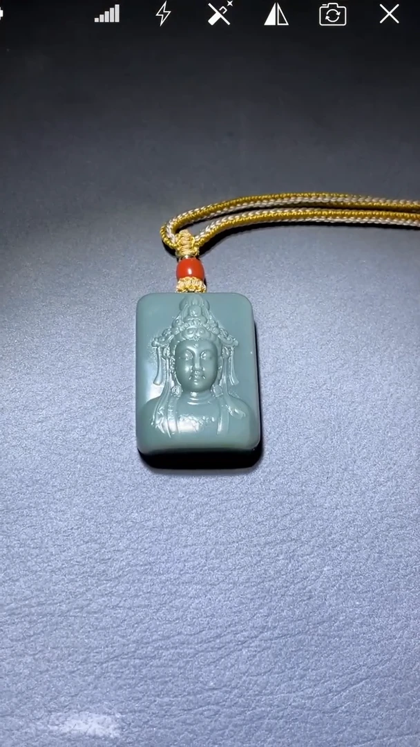 未镶嵌和田玉挂件人**善YX 观音首吊坠