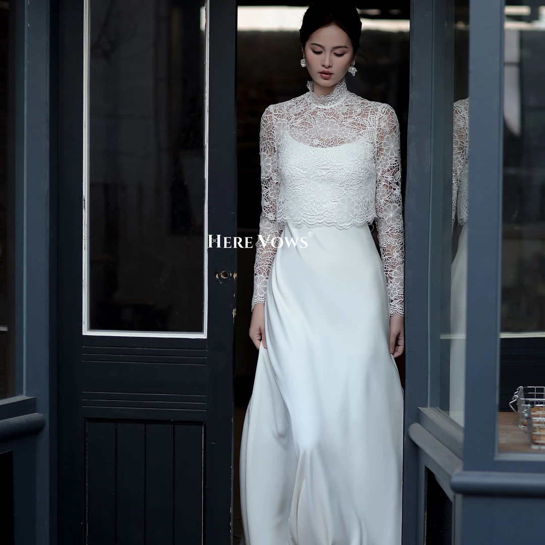 长袖蕾丝外套两件套装连衣裙生日宴会订婚领证小礼裙