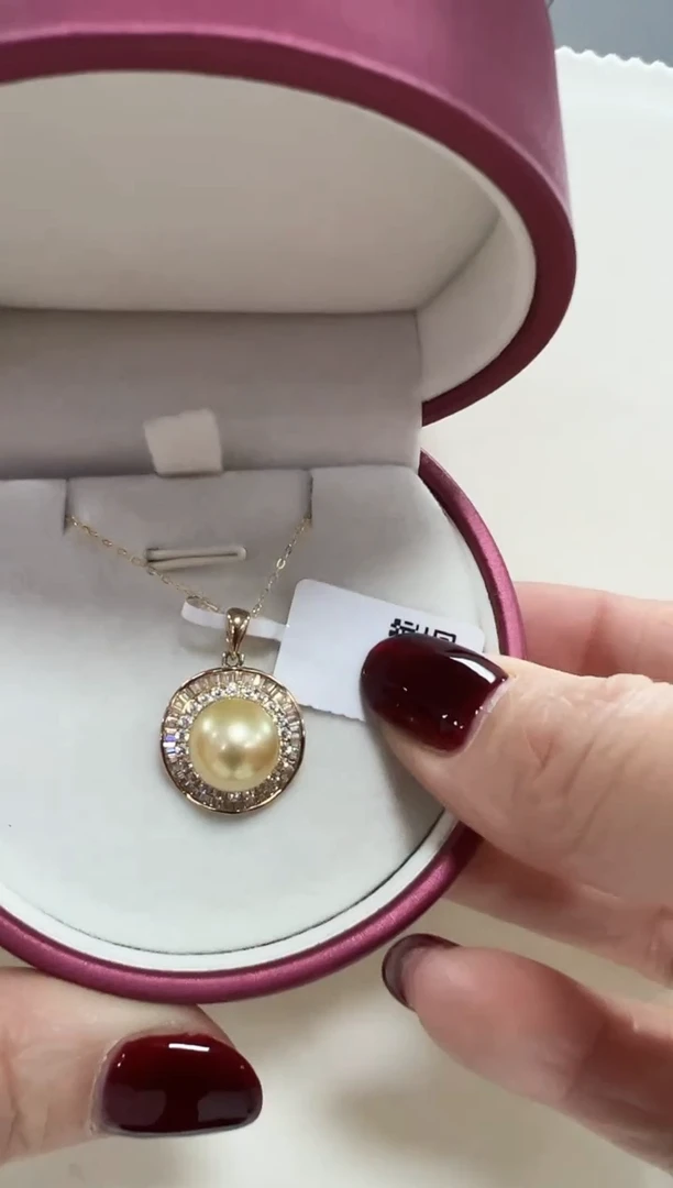 【闪购商品】海水珍珠吊坠银S925镶嵌10-11mm年末福利