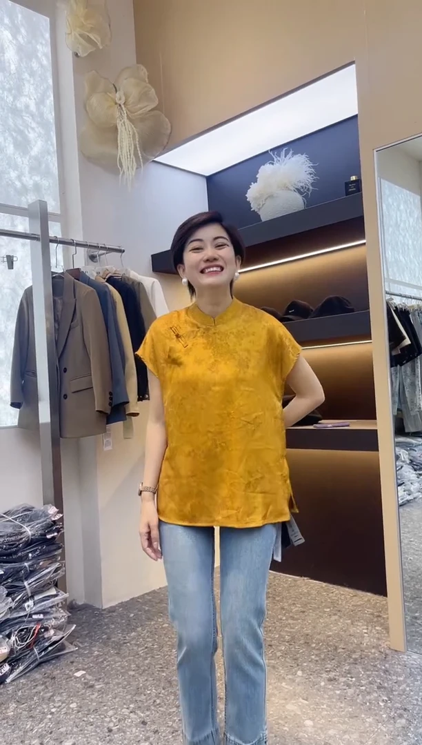 张小张专属国风上衣7061 黄色M