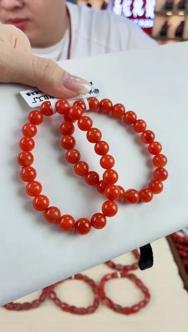 未镶嵌滴水洞手串9mm南红玛瑙（多样式发其一）