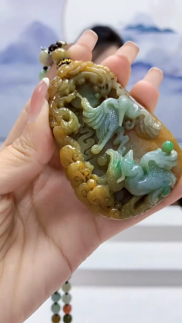 未镶嵌定制翡翠5160ty-毛货挂件90