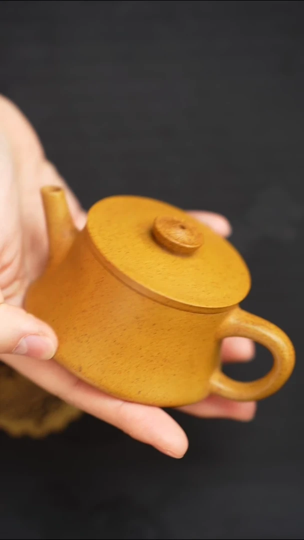 茶壶紫砂范菊英黄段柴烧云柱内推100CC