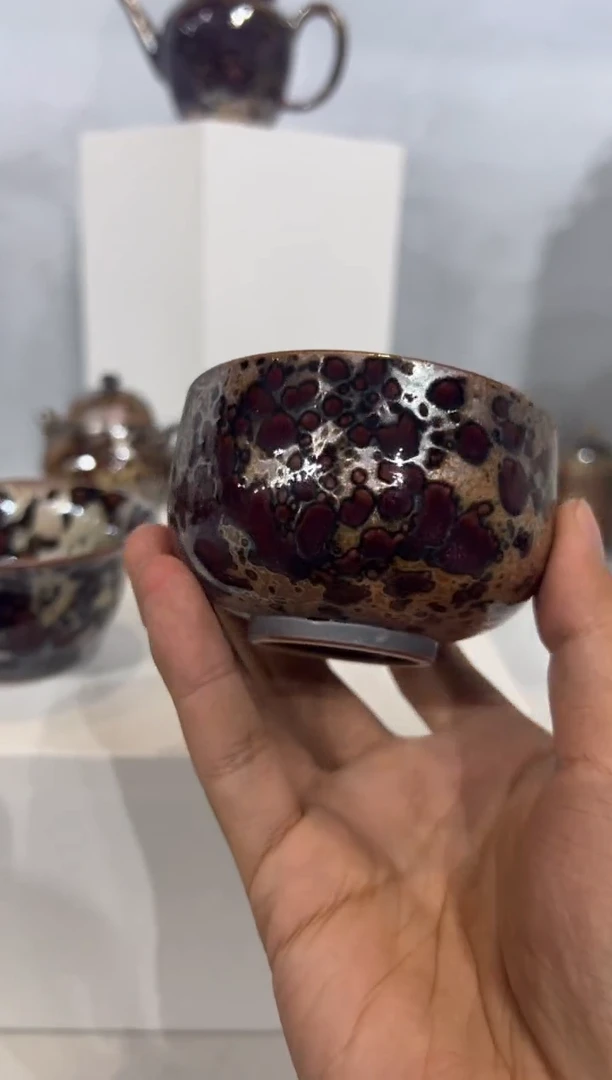 75柴房陶瓷柴烧斑鹿主人杯