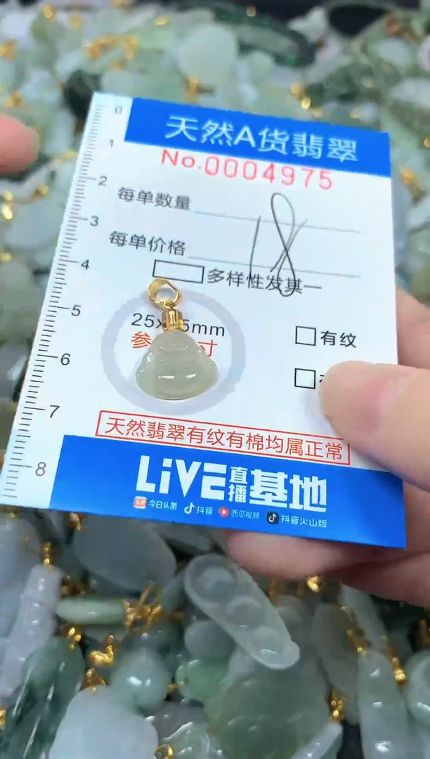 颈饰未镶嵌翡翠净货挂件-4975