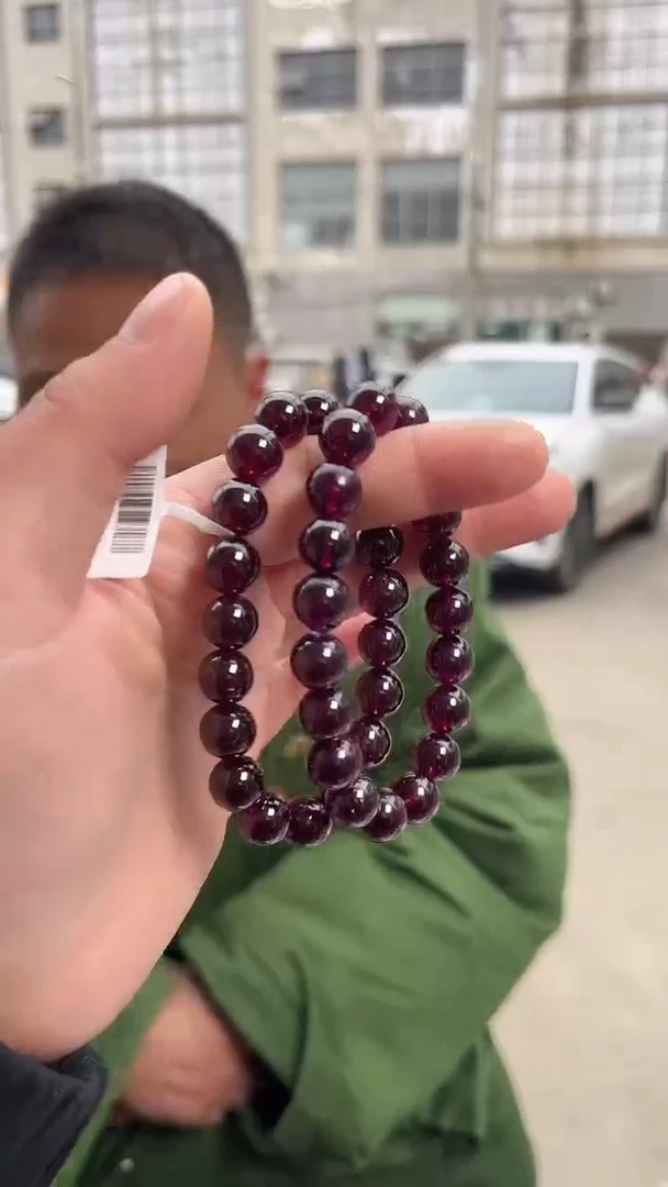 【闪购商品】石榴石（紫牙乌）手链未镶嵌天然手串多样性发一10mm