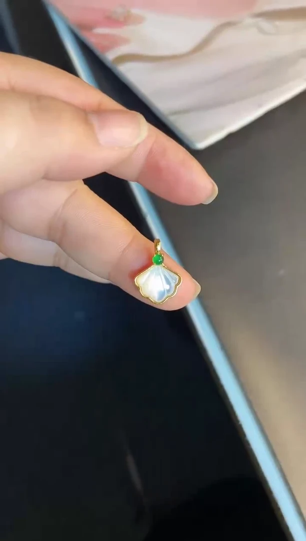 吊坠(不含链)银S925镶嵌翡翠1