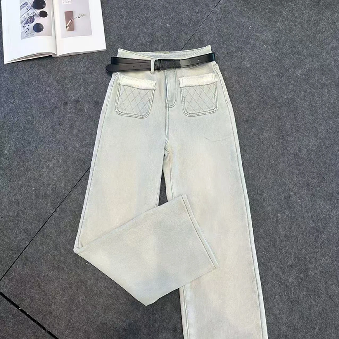 （QINGQING）新款小香风设计感牛仔裤317115