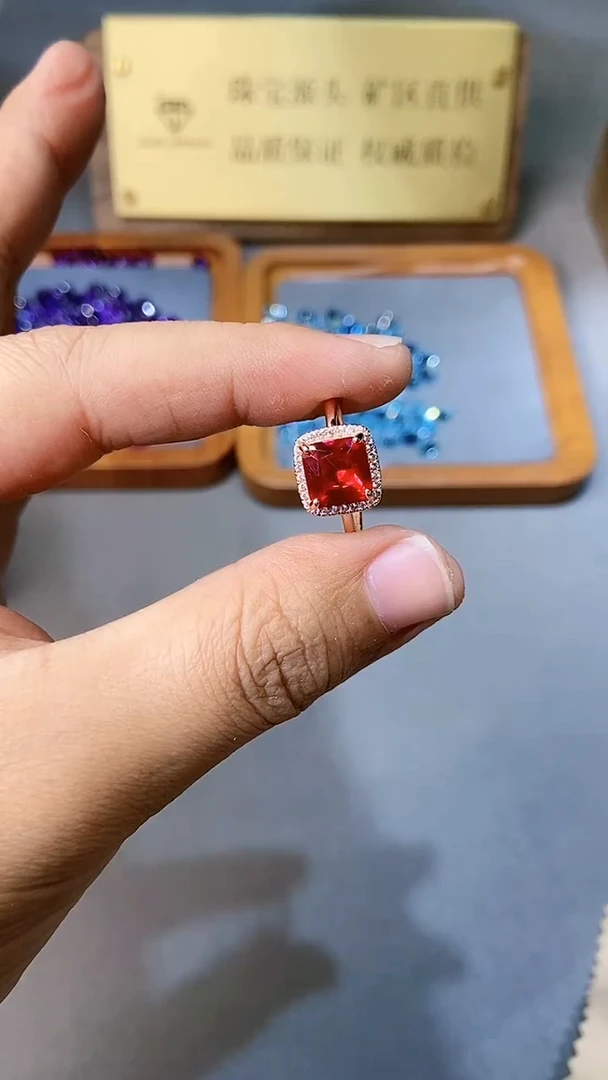 【闪购商品】红宝石戒指银S925镶嵌354