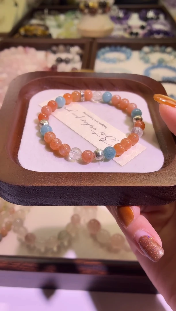 未镶嵌手串水晶17号闪购太阳石设计款