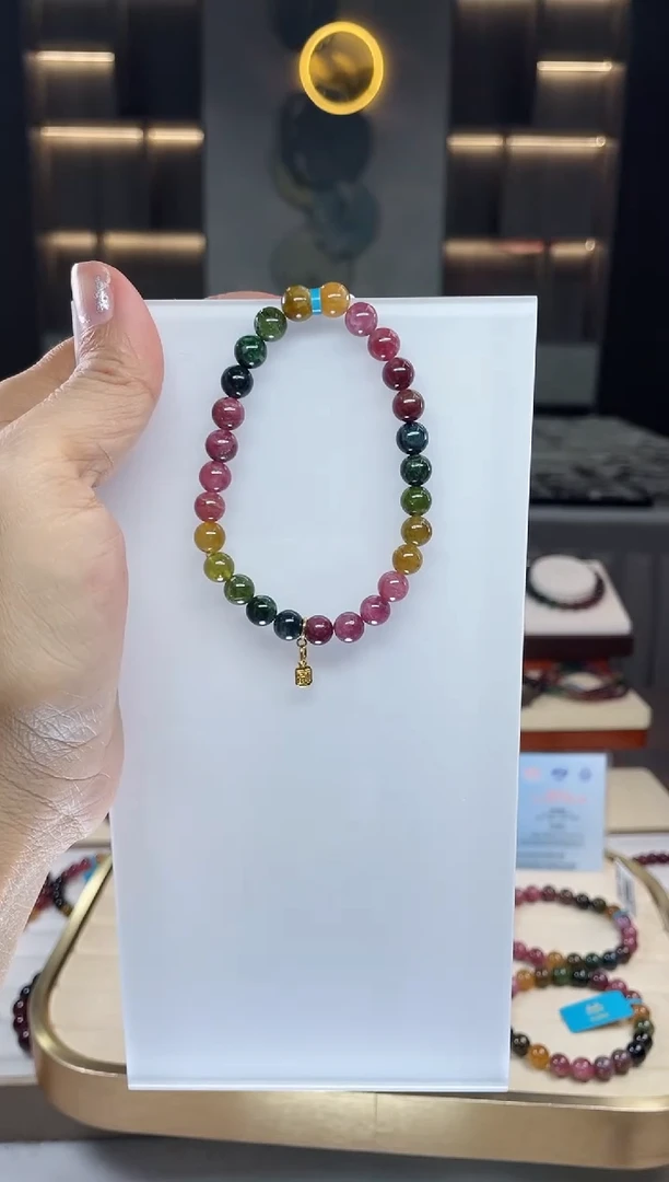 单圈手串未镶嵌碧玺（多样性发一条）Q