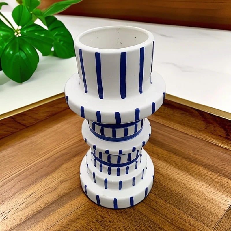 孤品集合-复古怀旧陶瓷冰裂纹做旧花盆阳台民宿玄关桌面 花瓶摆件