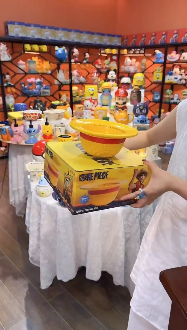 瓷片@@路飞帽水果沙拉碗（礼盒）