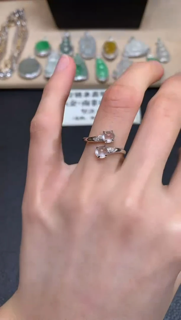 【闪购商品】翡翠戒指18K金镶嵌蛋面【无服务费】