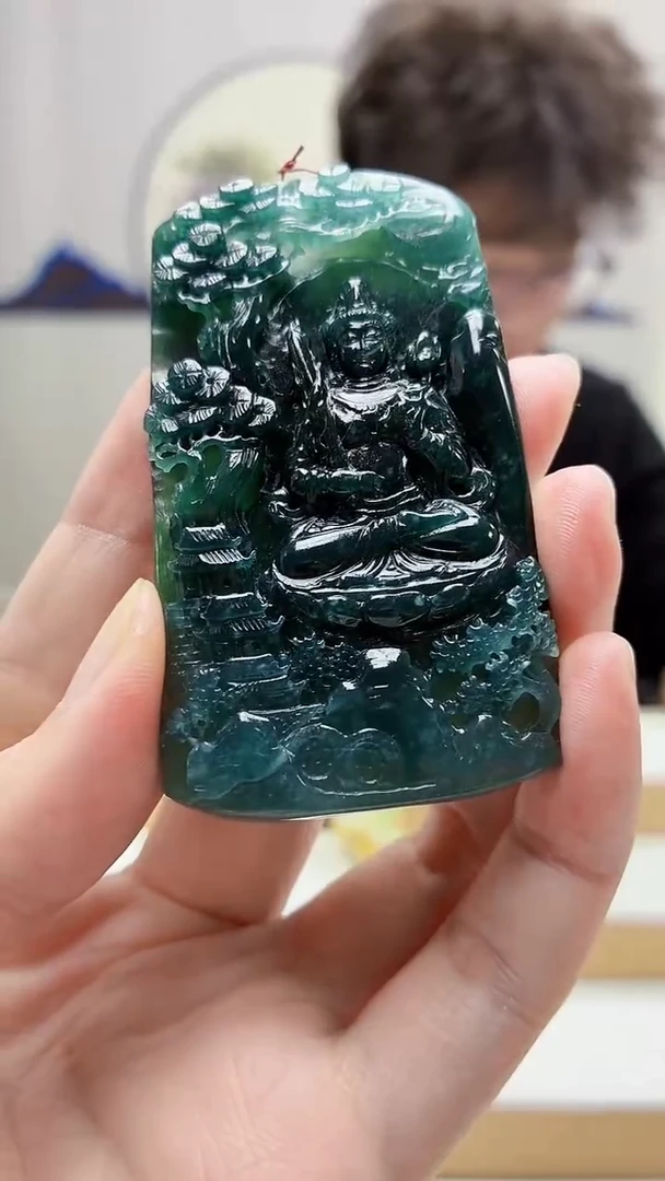 未镶嵌定制翡翠4688zm-毛货挂件107人物