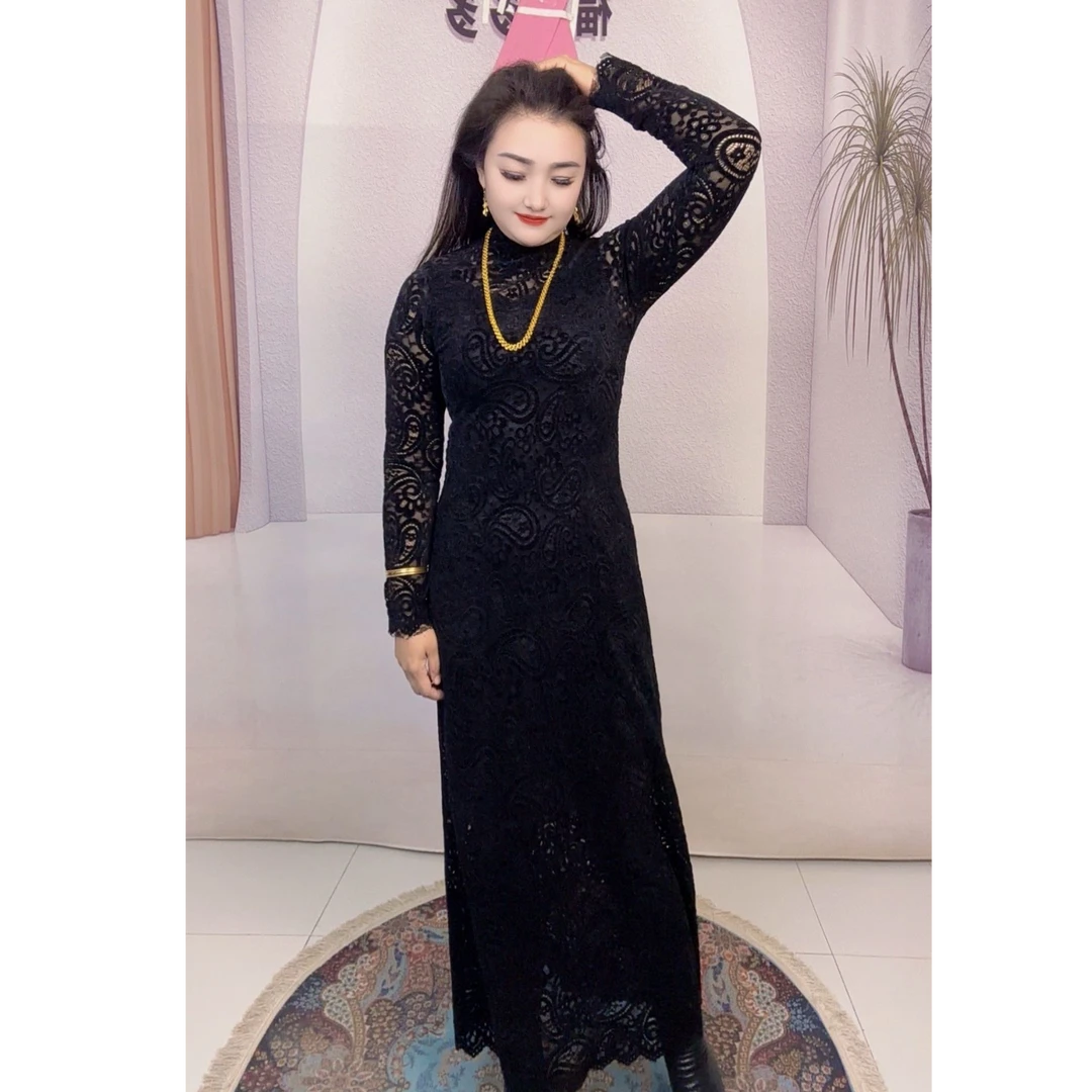 2025年最新款网红长款连衣裙（tor koynak)裙长135公分