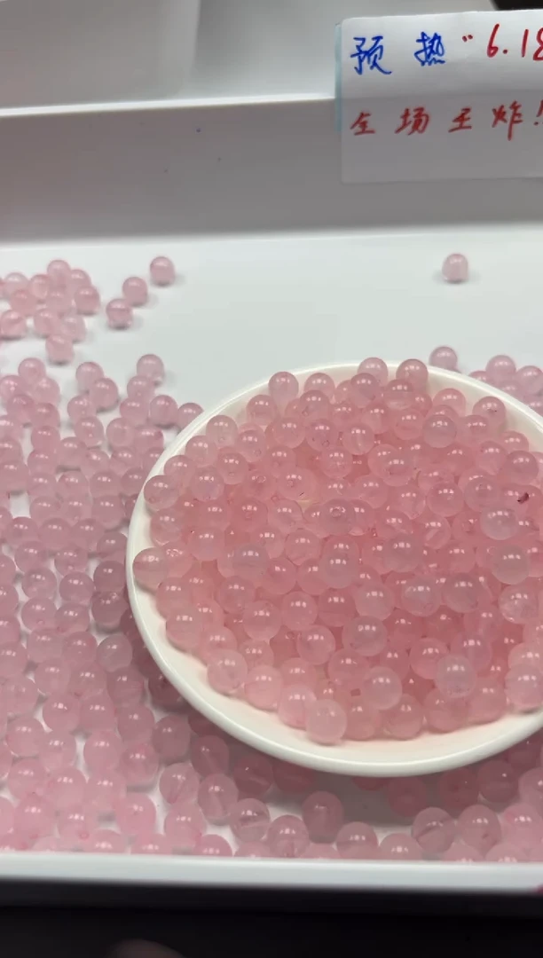 未镶嵌颈饰水晶w933粉水晶8mm*30颗