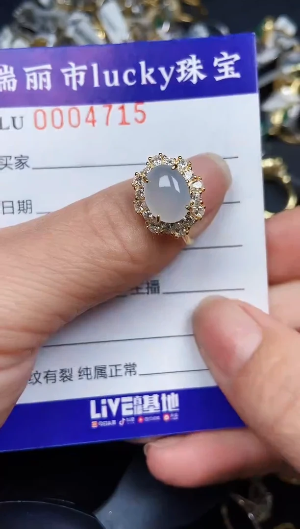 翡翠银S925镶嵌颈饰4715