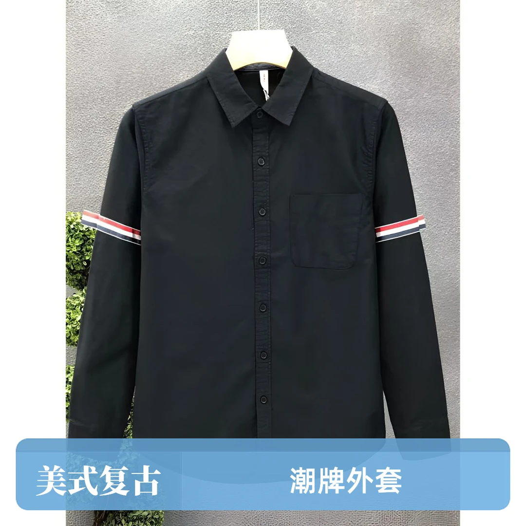 男长袖春秋纯色长袖衬衫春季帅气男士翻领衬衣白色时尚休闲百搭