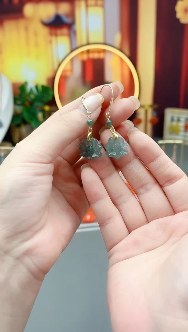 未镶嵌翡翠耳饰x99