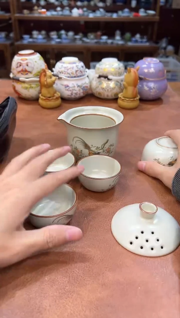 真的很便宜会开片的旅行茶具
