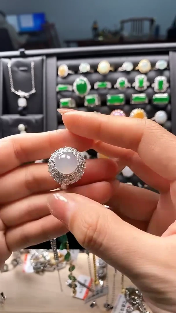 合金戒指翡翠70