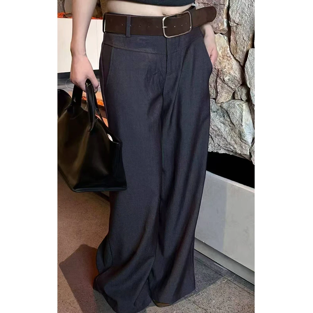 韩系百搭宽松遮胯直筒裤女早秋新款时尚宽松显瘦休闲百搭阔腿裤