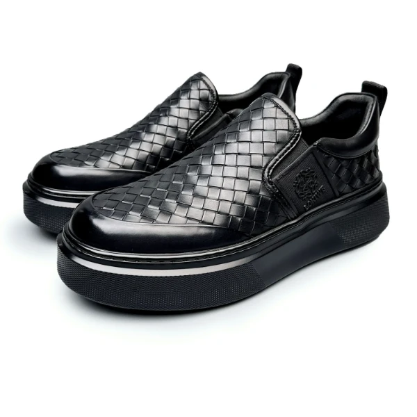 BIEUBRAYR/【有单有棉】编织牛皮高品质轻奢男鞋时尚百搭柔软