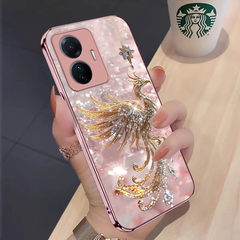 金钻凤凰vivoS15e手机壳V2190A新款散热轻奢金属漆高级感全包防摔