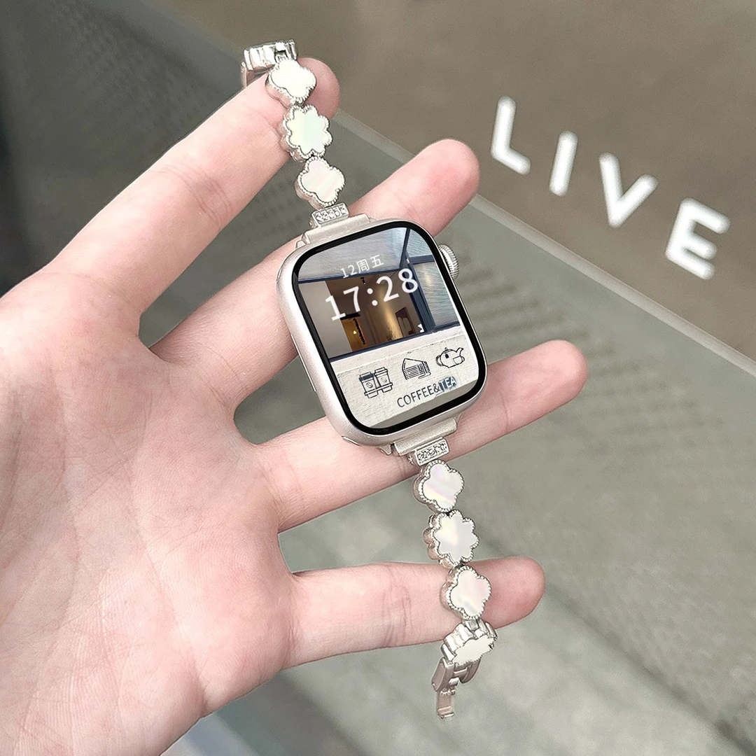 学长家适用iwatchs11表带applewatchs10女士创意s10手表链设计感