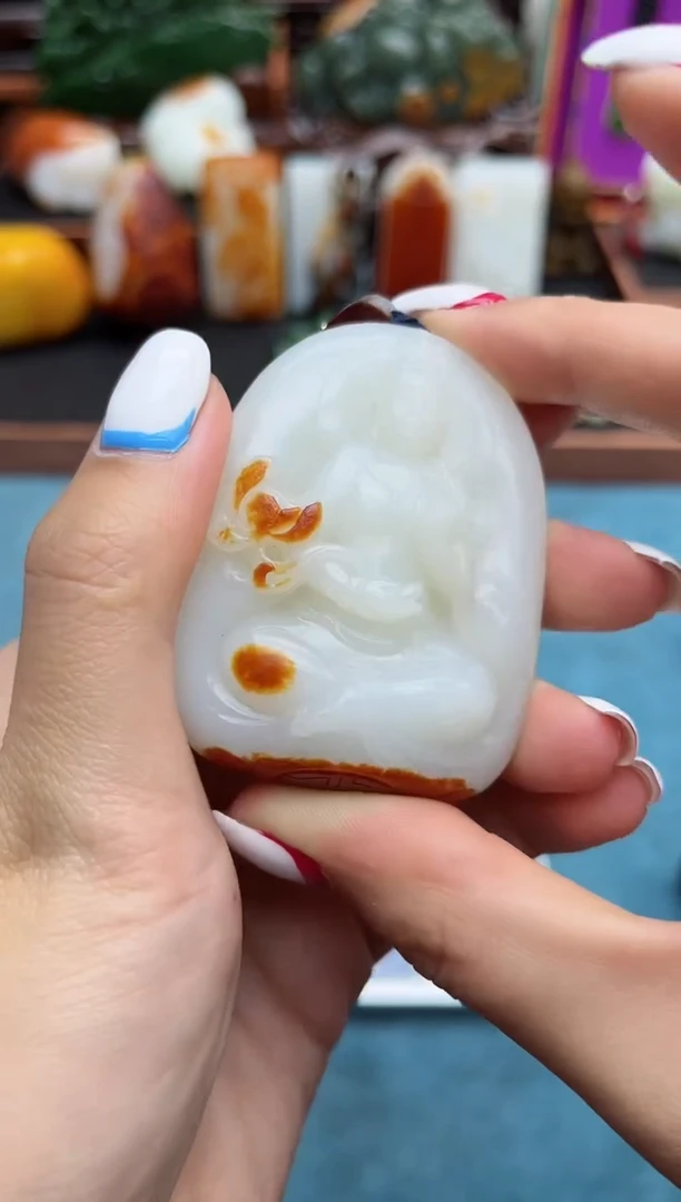 和田玉未镶嵌把件111xjl