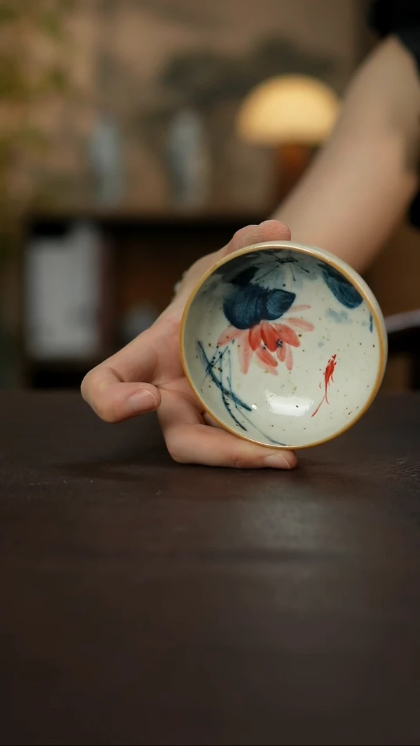 杯景德镇陶瓷杯碗柴烧多人