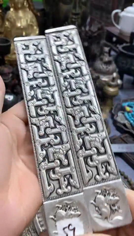 鸿兴工艺摆件把件镇尺白