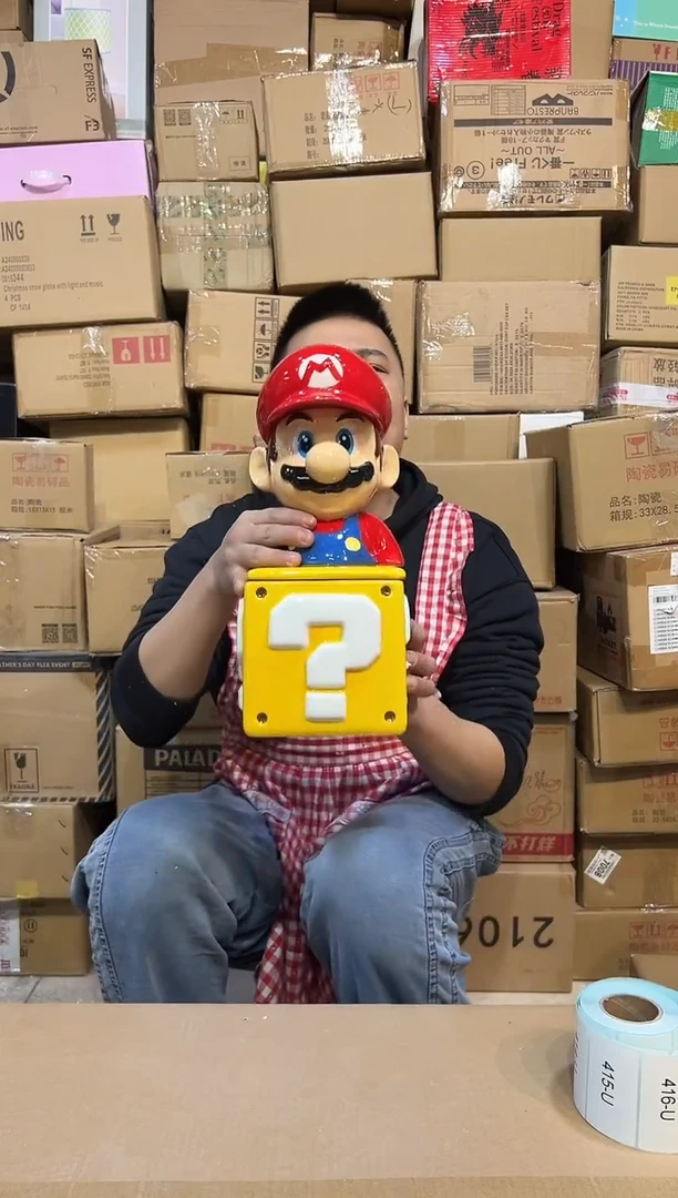 【闪购商品】杯马里奥问号罐一套