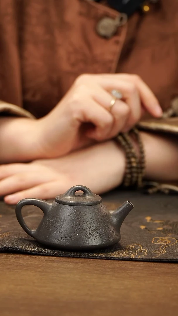 【闪购商品】紫砂茶壶子冶石瓢   天青