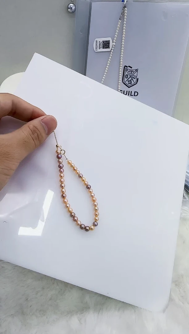 未镶嵌淡水珍珠DA糖果珍珠手链4-5 y354