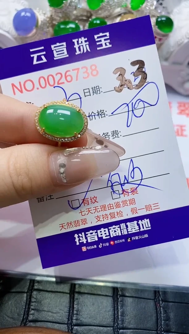 【闪购商品】翡翠戒指银S925镶嵌/6738