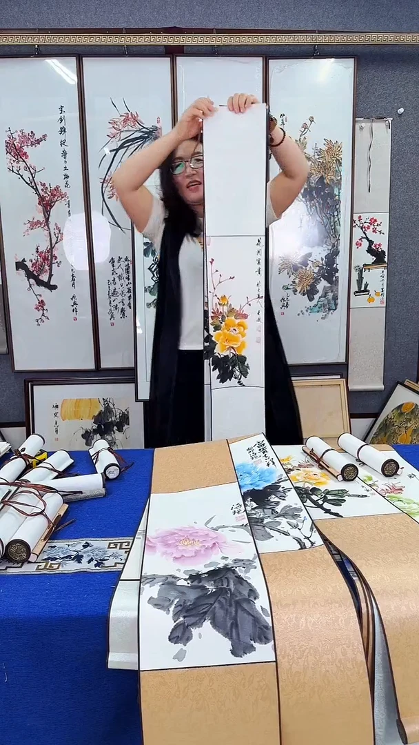 国画国画 小卷轴 20*150