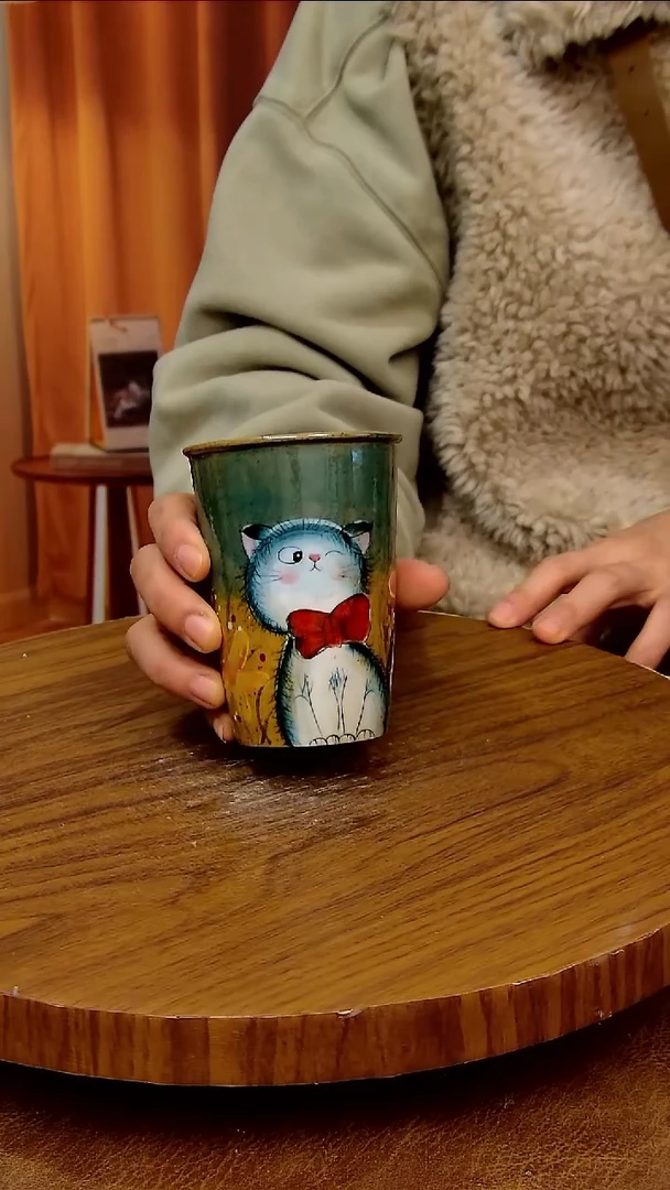 杯子陶景德镇手工手绘釉下彩陶瓷