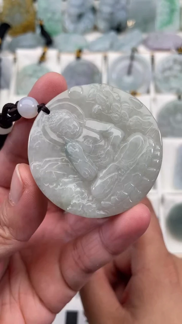 颈饰未镶嵌翡翠天然缅甸翡翠A货29