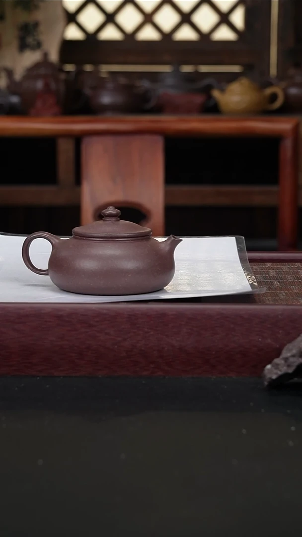 茶壶紫砂yz桃花泥 寒江